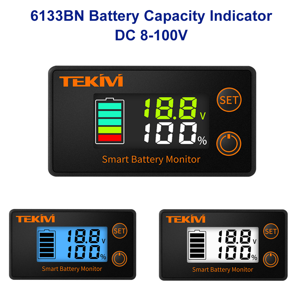 Battery Monitor Coulometer - 6133BN Battery Capacity Indicator DC 8-100V
