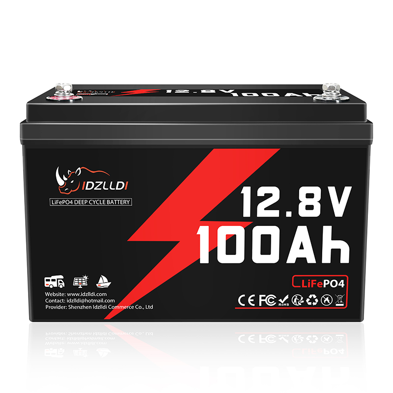 Renewable Energy Resources - IDZLLDI 12.8V 100Ah LiFePO4 Battery Built-in