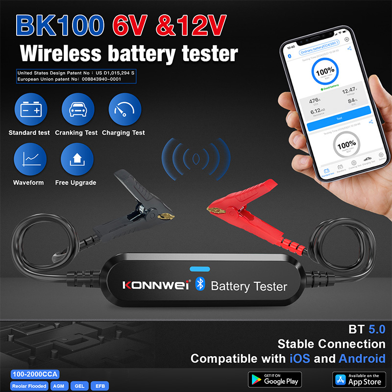 Battery Monitor Coulometer - KONNWEI BK200 BK100 6V-12V-24V Car Battery