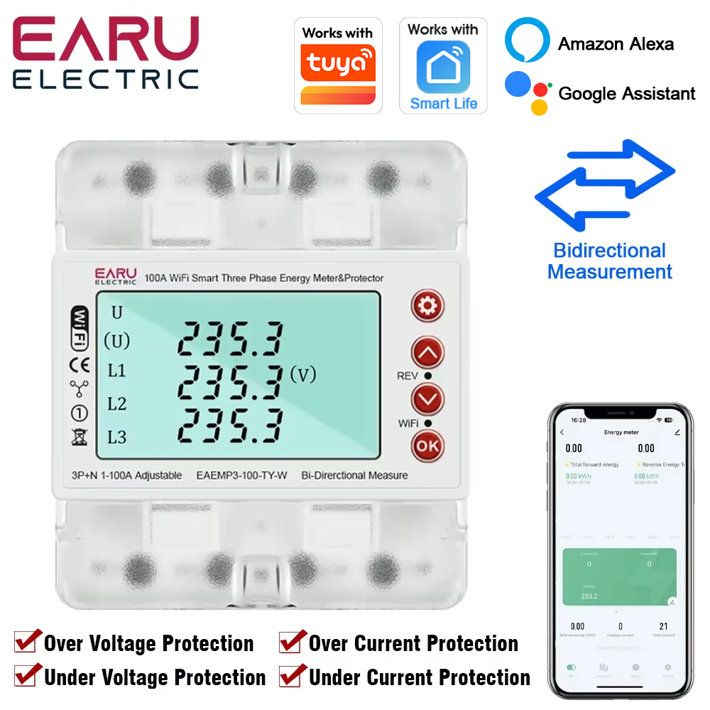 EARU Three Phase Tuya WiFi Sma - Ac Surge Protector review and price