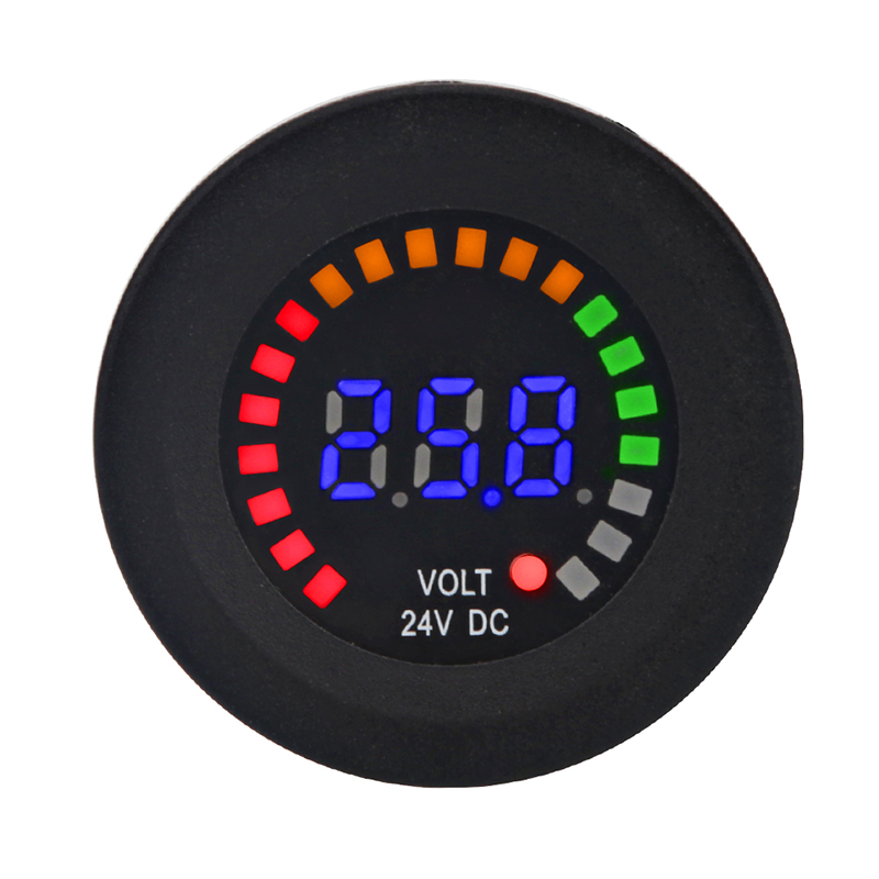 24V 12V DC Voltmeter Color LED - Battery Monitor Coulometer review and price