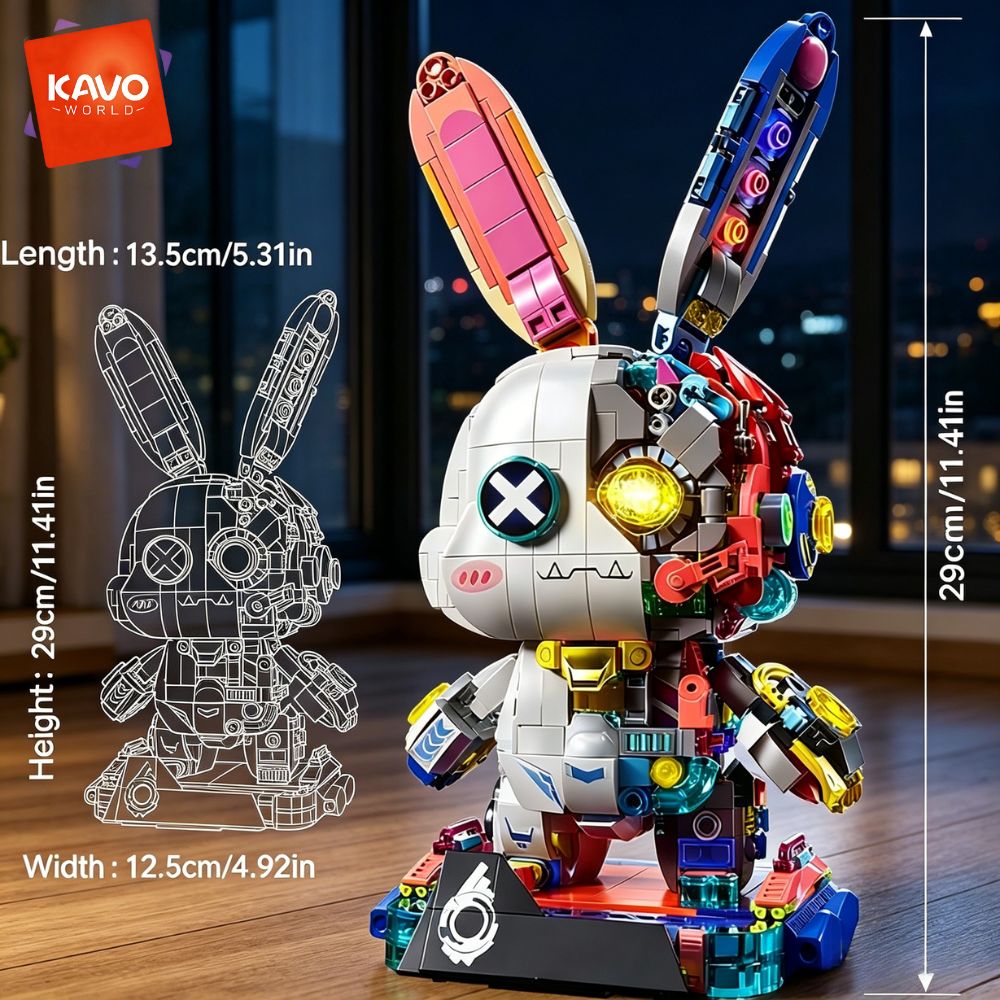 KAVOWORLD 1377PCS Robot Rabbit - Renewable Energy Certificates review and price
