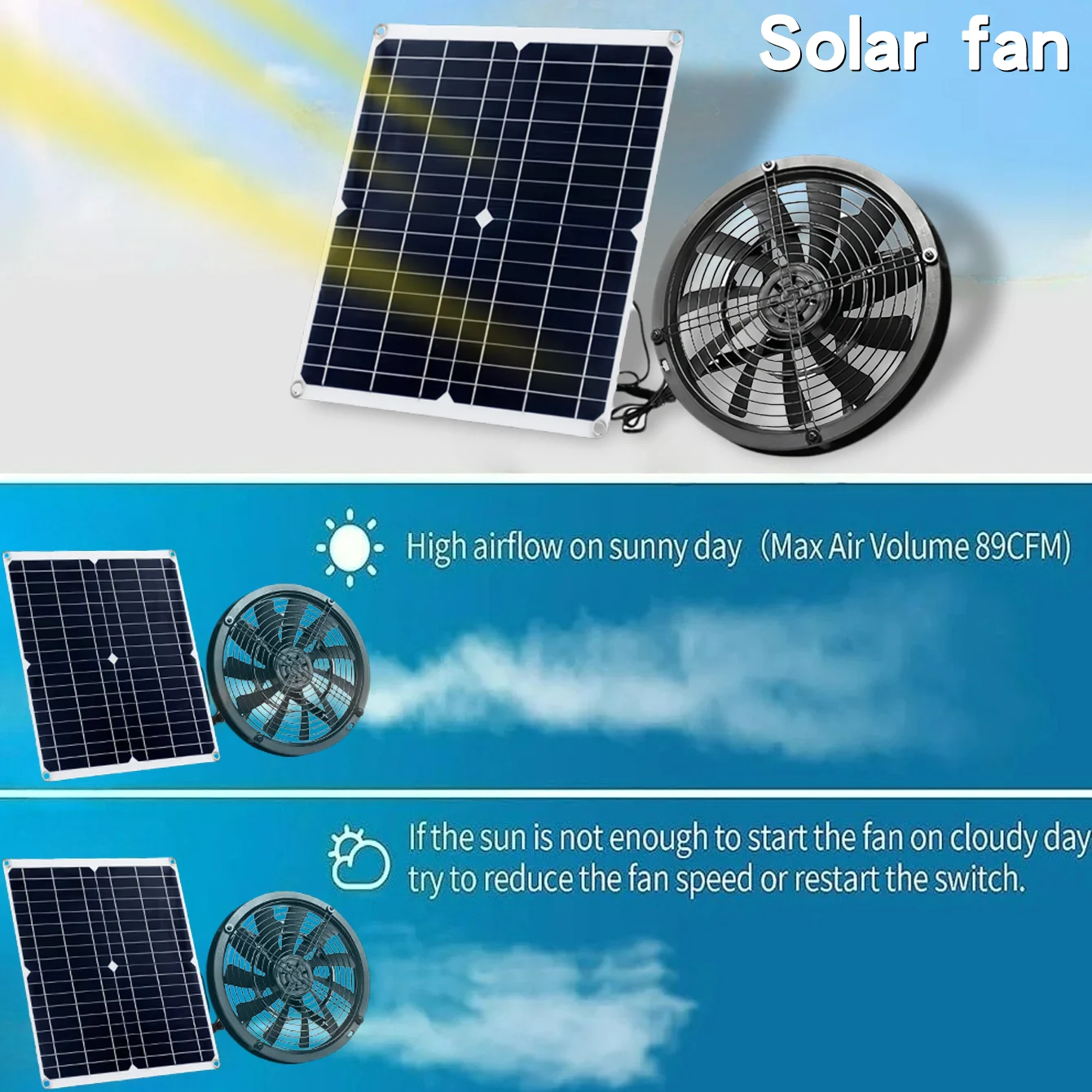 NEW 6 Inch Solar Exhaust Fan K - Renewable Energy Resources review and price