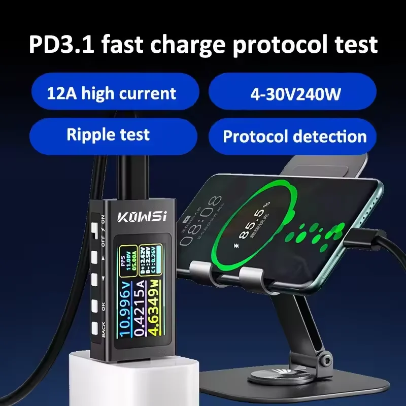 KWS-X1 Type-C Current and Volt - Battery Monitor Coulometer review and price