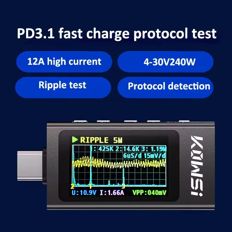 KWS-X1 Type-C Current and Volt - Battery Monitor Coulometer review and price