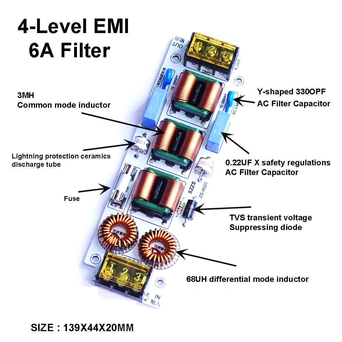 6A/10A 4-Stage EMI Filter | 11 - Ac Surge Protector review and price