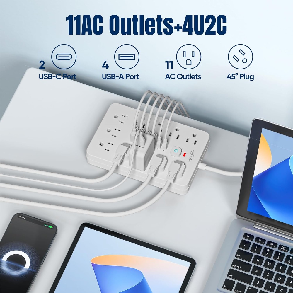 15 FT Flat Plug Surge Protecto - Ac Surge Protector review and price