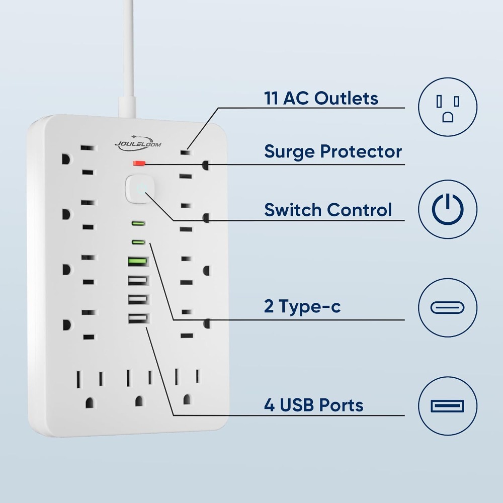 15 FT Flat Plug Surge Protecto - Ac Surge Protector review and price